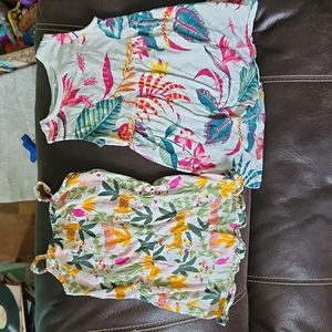 2 summer toddler outfits. Great condition. 2T dress and jumper. Tropical theme